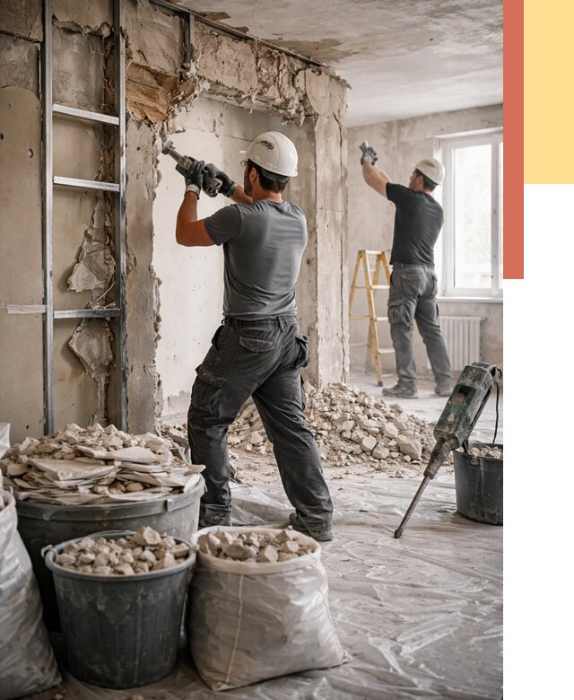 Демонтажные работы в Лесозаводске от 2791 руб. — услуги и цена под ключ | ОТДЕЛОЧНИК-Лсз