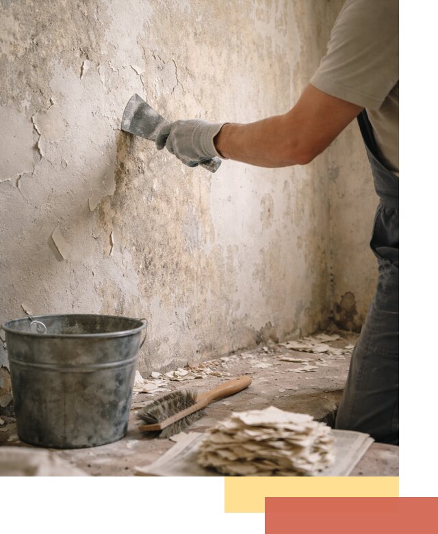 Удаление старой краски со стен в Лесозаводске качественно и быстро