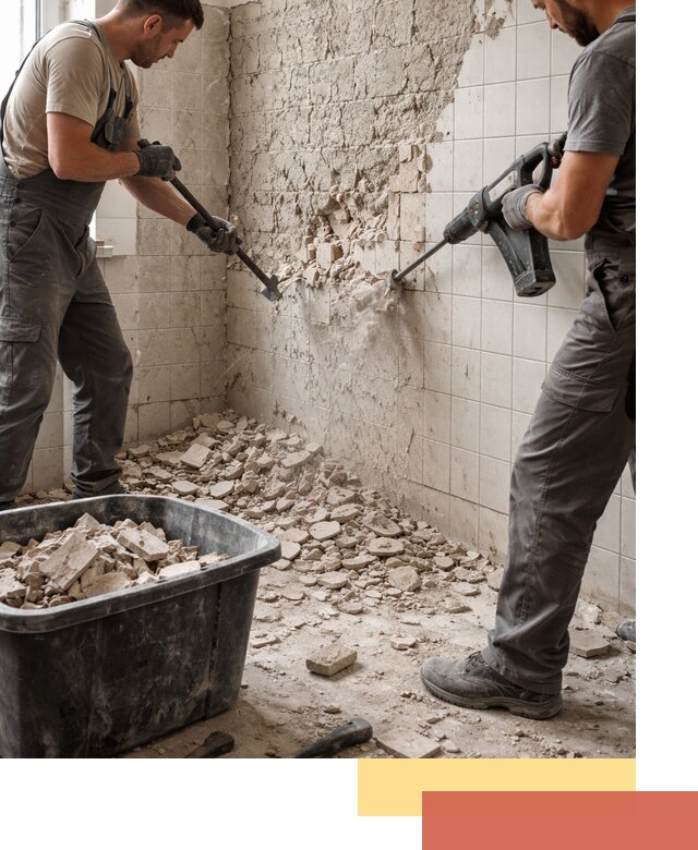 Демонтаж плитки со стен в Лесозаводске быстро и аккуратно