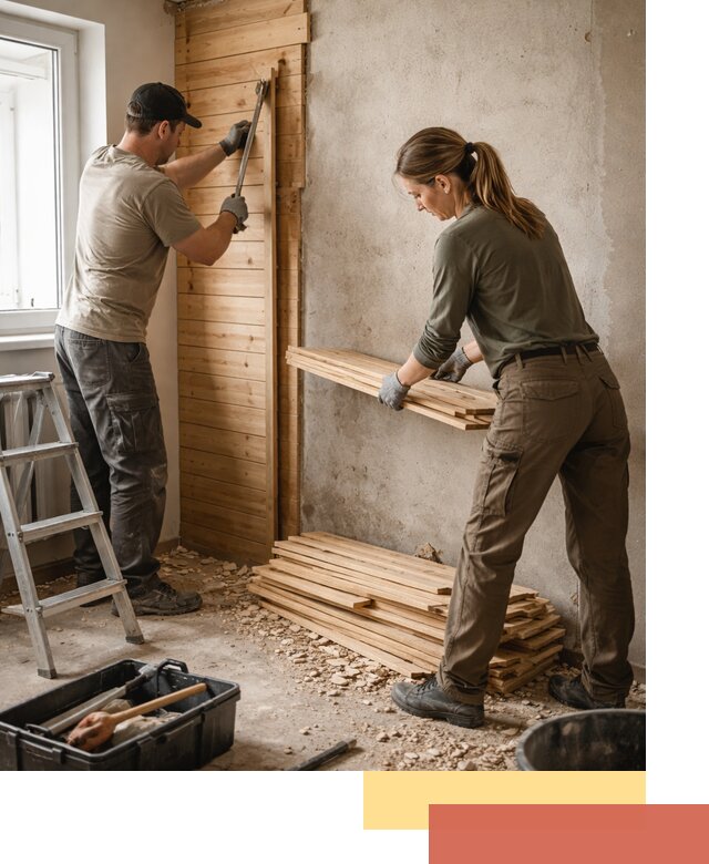 Демонтаж вагонки со стен в Лесозаводске — профессиональный демонтаж