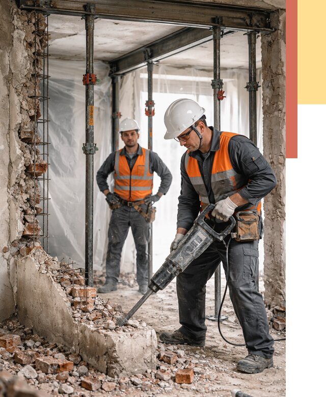 Снос несущих стен в Лесозаводске от 10596 руб. — демонтаж несущей стены под ключ | ОТДЕЛОЧНИК-Лсз