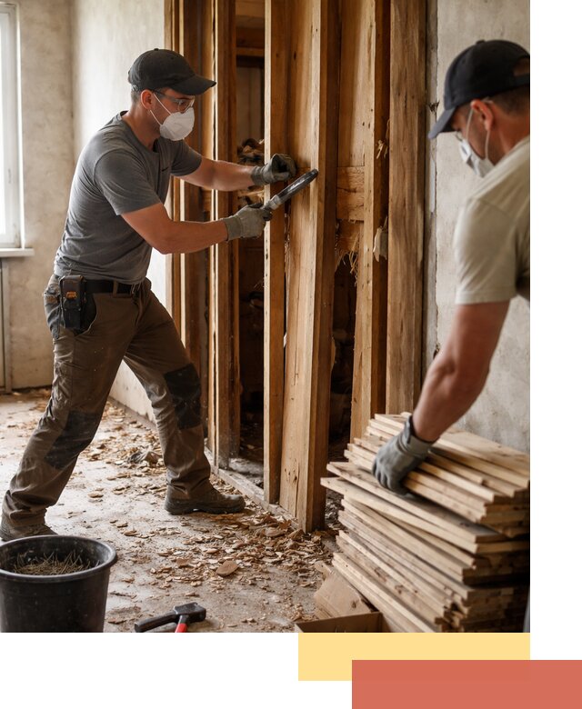 Демонтаж деревянных перегородок в Лесозаводске быстро и аккуратно