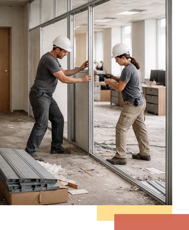 Демонтаж алюминиевых перегородок в Лесозаводске быстро и аккуратно