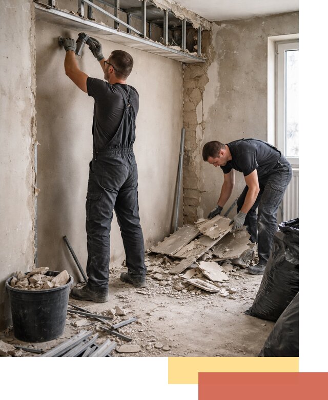 Демонтаж короба из гипсокартона в Лесозаводске быстро и аккуратно