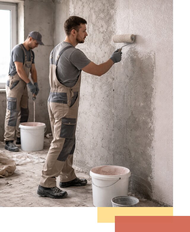 Нанесение бетоноконтакта на стены в Лесозаводске для последующей отделки