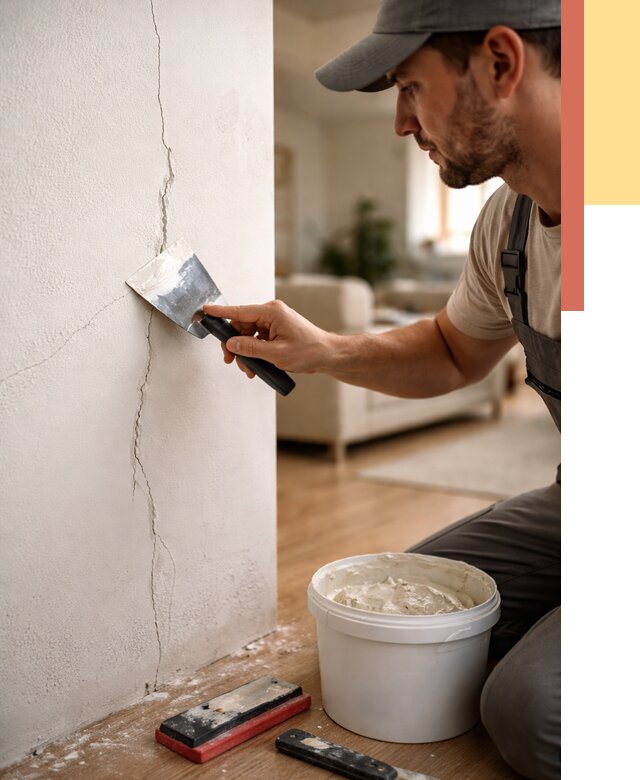 Заделка трещин и сколов в Лесозаводске от 2533 руб. — быстро и недорого | ОТДЕЛОЧНИК-Лсз