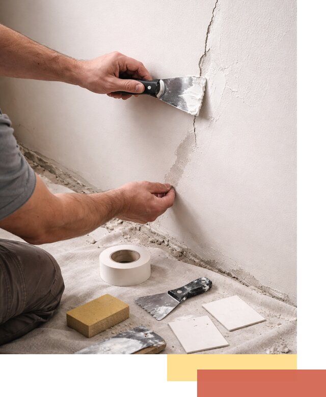 Заделка трещин и сколов в стенах и потолках в Лесозаводске