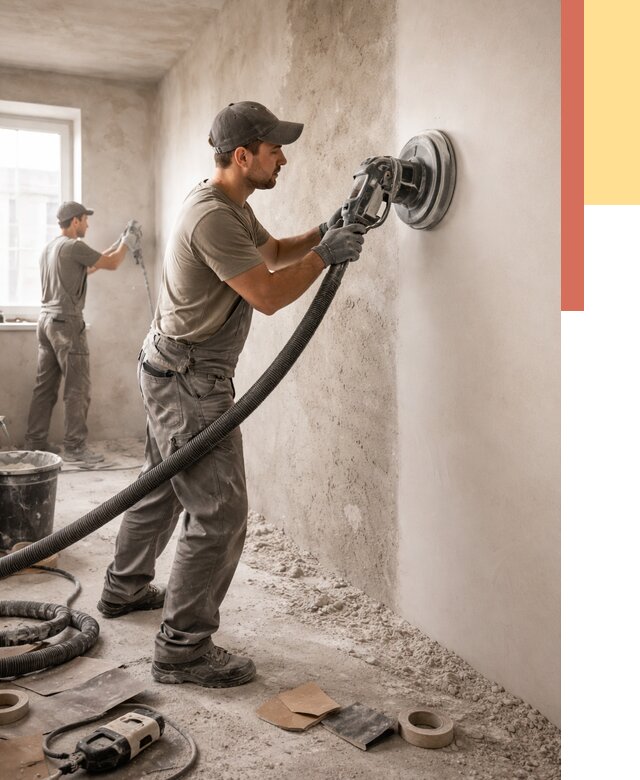 Шлифовка стен в Лесозаводске от 1241 руб/м2 — быстро и недорого | ОТДЕЛОЧНИК-Лсз