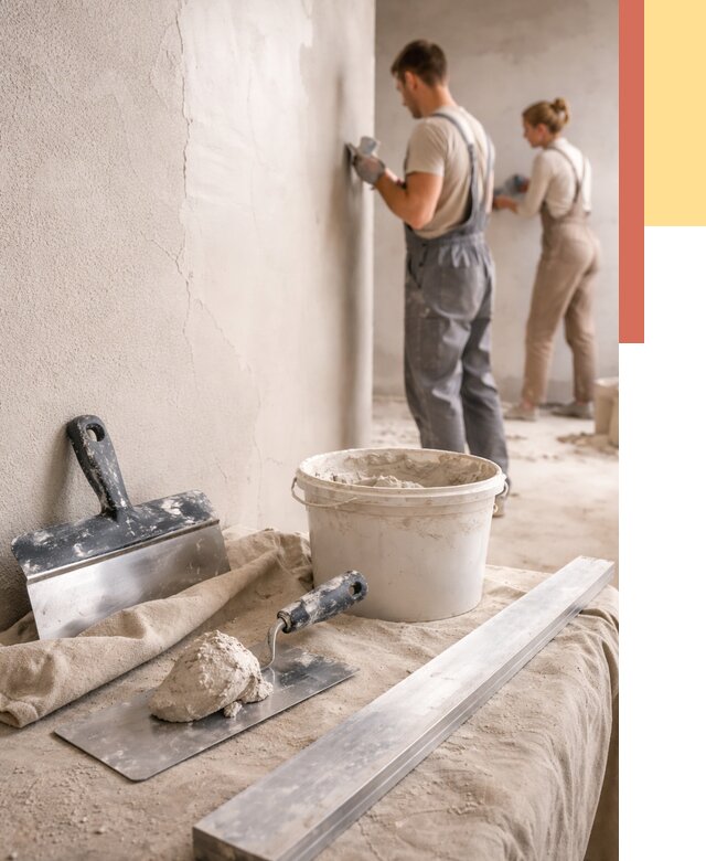 Штукатурка стен гипсовая в Лесозаводске от 4652 руб/м2 — быстро и недорого | ОТДЕЛОЧНИК-Лсз