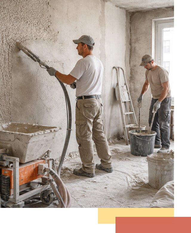 Машинная штукатурка стен в Лесозаводске — быстро и качественно