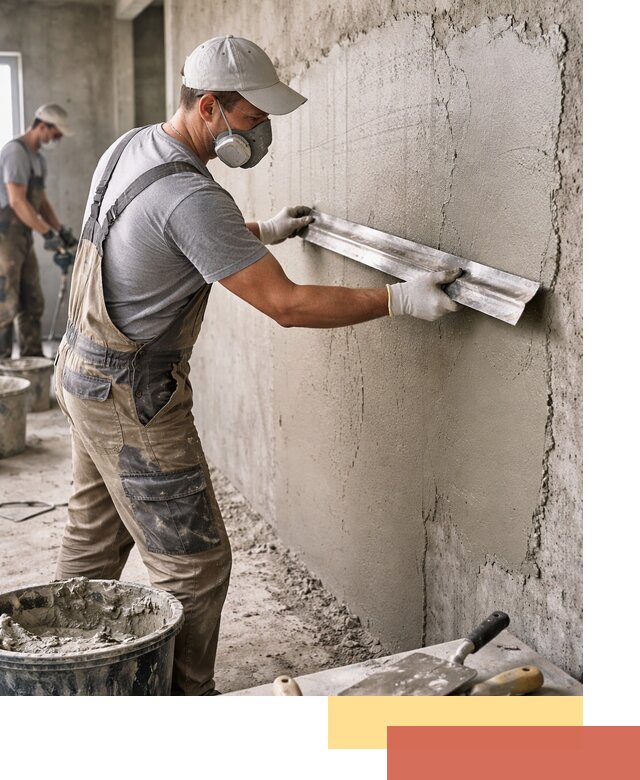 Штукатурка бетонных стен в Лесозаводске качественно и долговечно