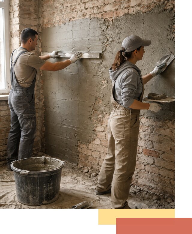 Штукатурка кирпичных стен в Лесозаводске — качественно и надежно