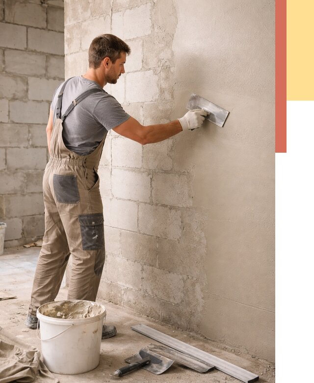 Штукатурка стен из газобетона в Лесозаводске от 2171 руб./м2 — быстро и недорого | ОТДЕЛОЧНИК-Лсз