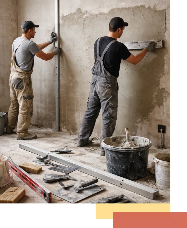 Профессиональная штукатурка стен под плитку в Лесозаводске