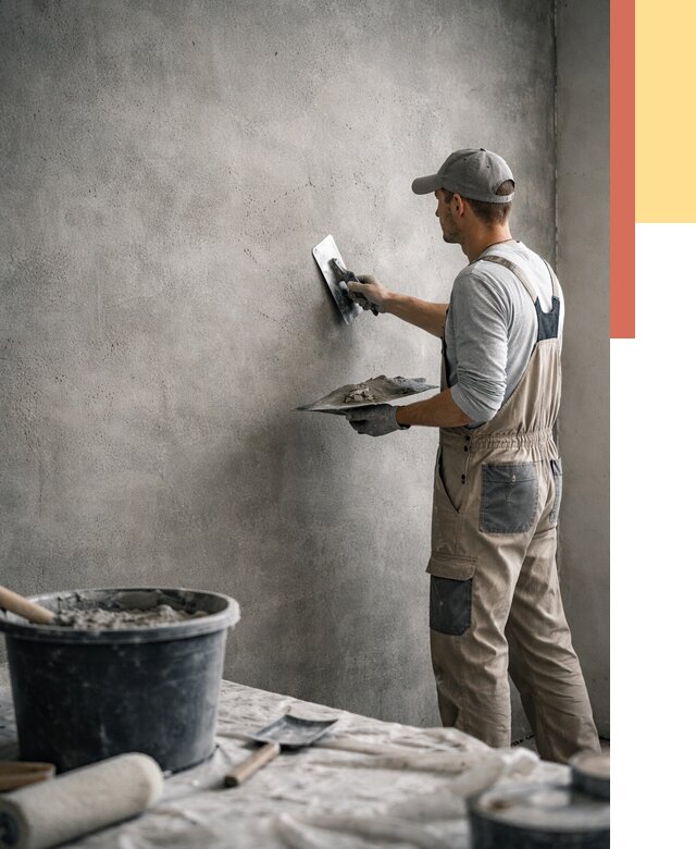 Декоративная штукатурка под бетон в Лесозаводске от 2585 руб./м² — нанесение под ключ | ОТДЕЛОЧНИК-Лсз