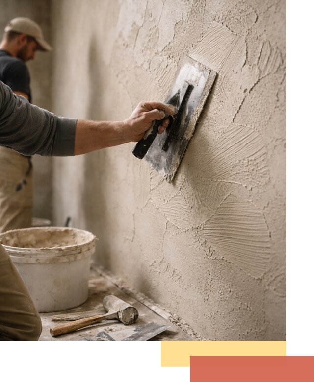 Фактурная штукатурка стен в Лесозаводске — монтаж, отделка, реставрация