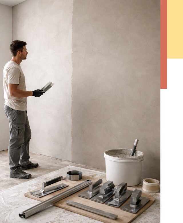 Нанесение микроцемента на стены в Лесозаводске от 3308 руб./м2 под ключ | ОТДЕЛОЧНИК-Лсз