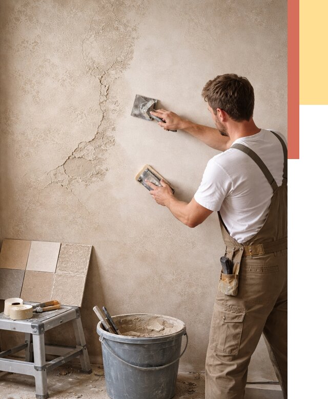 Ремонт декоративной штукатурки в Лесозаводске от 4652 руб. под ключ | ОТДЕЛОЧНИК-Лсз