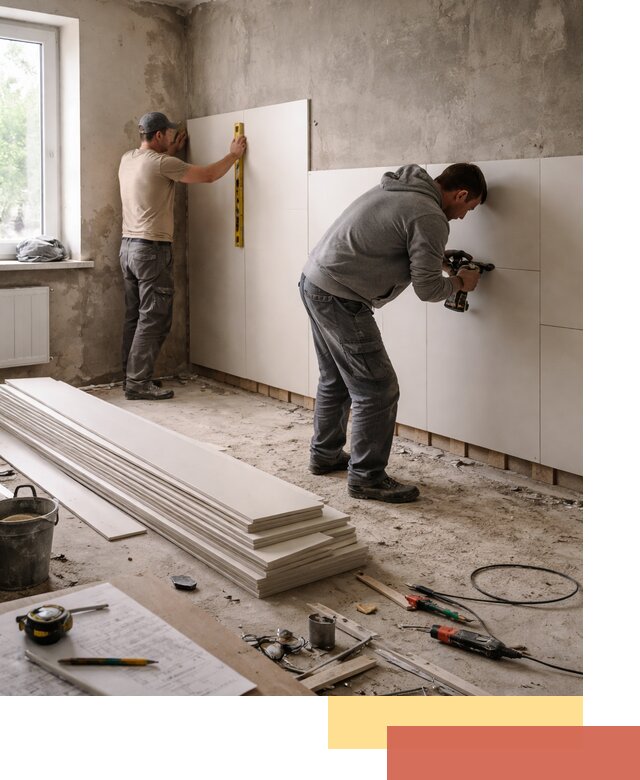 Монтаж ПВХ панелей на стены в Лесозаводске качественно и быстро