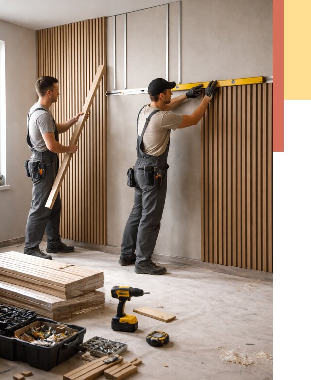 Монтаж реечных панелей на стены в Лесозаводске от 1241 руб. — быстро и недорого | ОТДЕЛОЧНИК-Лсз