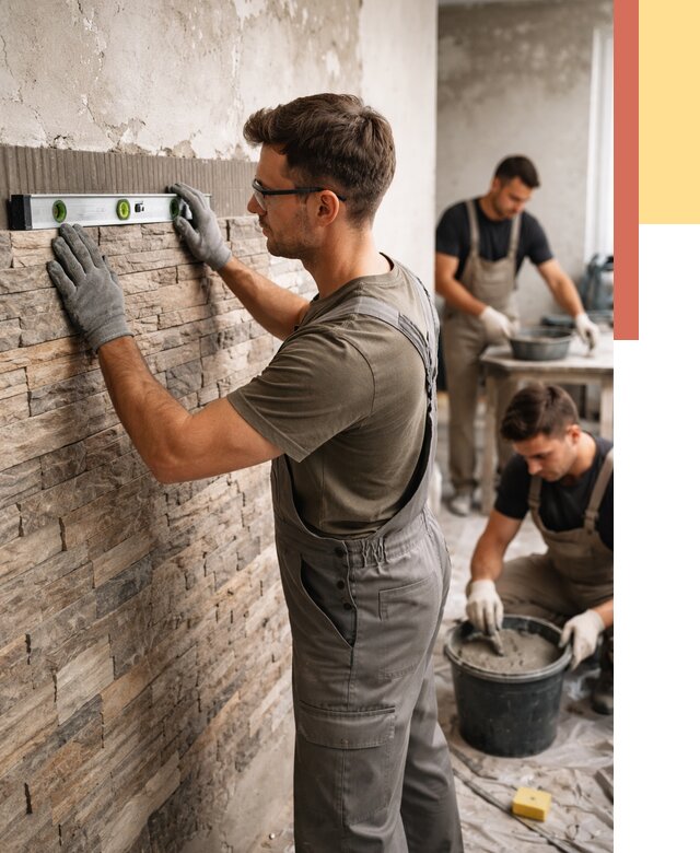 Монтаж искусственного камня в Лесозаводске от 4652 руб. под ключ | ОТДЕЛОЧНИК-Лсз