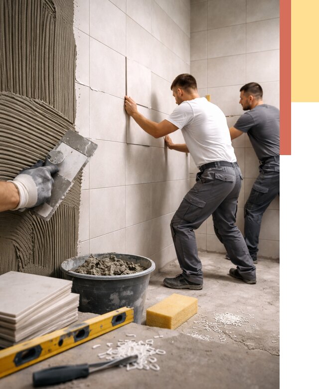 Укладка плитки на стены в Лесозаводске от 879 руб. — качественно и недорого | ОТДЕЛОЧНИК-Лсз