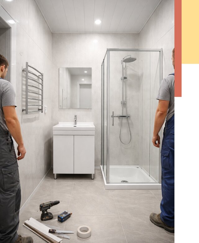 Отделка ванной комнаты панелями ПВХ в Лесозаводске от 4652 руб. за м2 | ОТДЕЛОЧНИК-Лсз