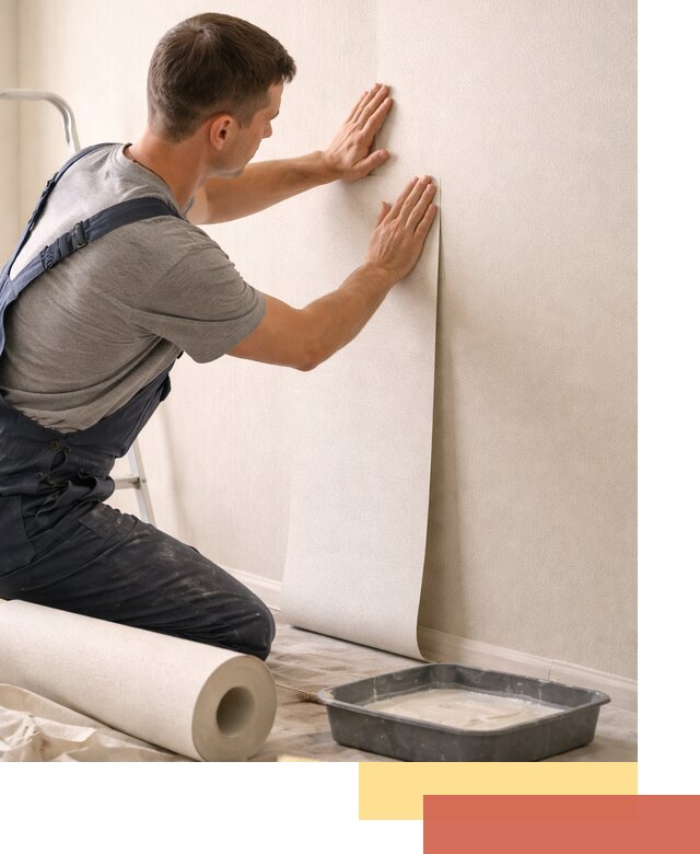 Поклейка флизелиновых обоев в Лесозаводске качественно и быстро