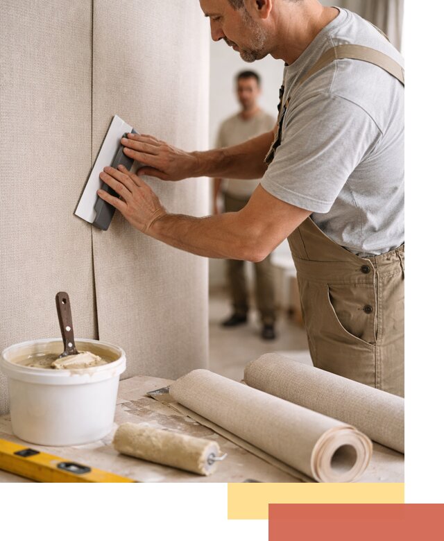 Поклейка текстильных обоев в Лесозаводске профессионально и аккуратно