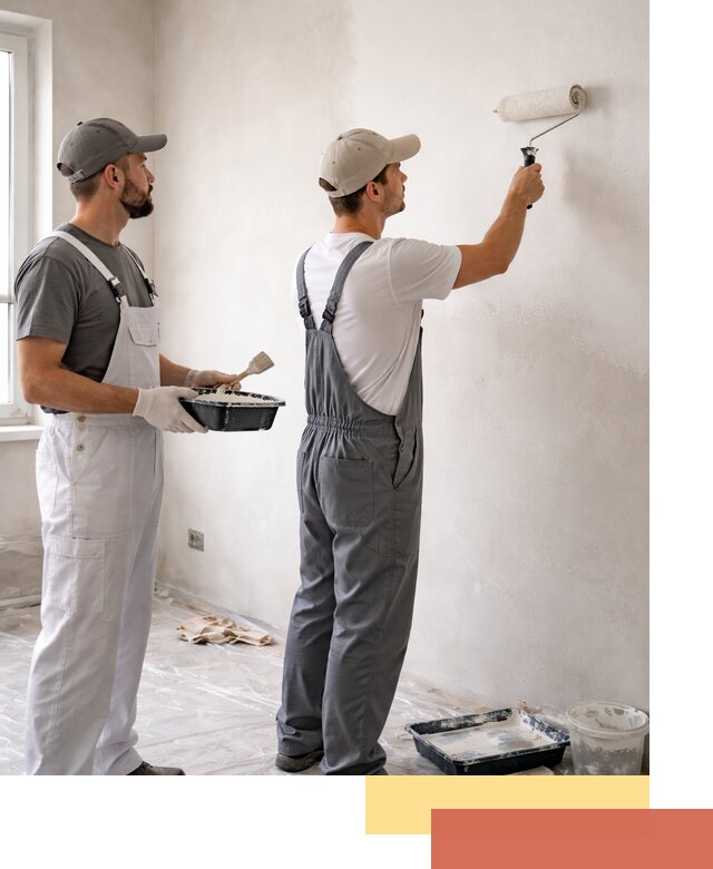 Покраска стен водоэмульсионной краской в Лесозаводске