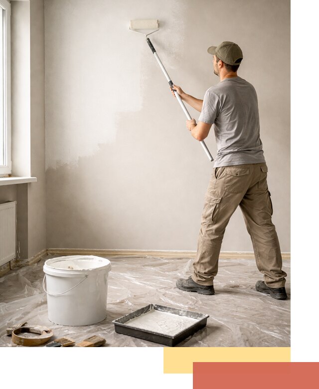 Покраска стен латексной краской в Лесозаводске качественно и быстро