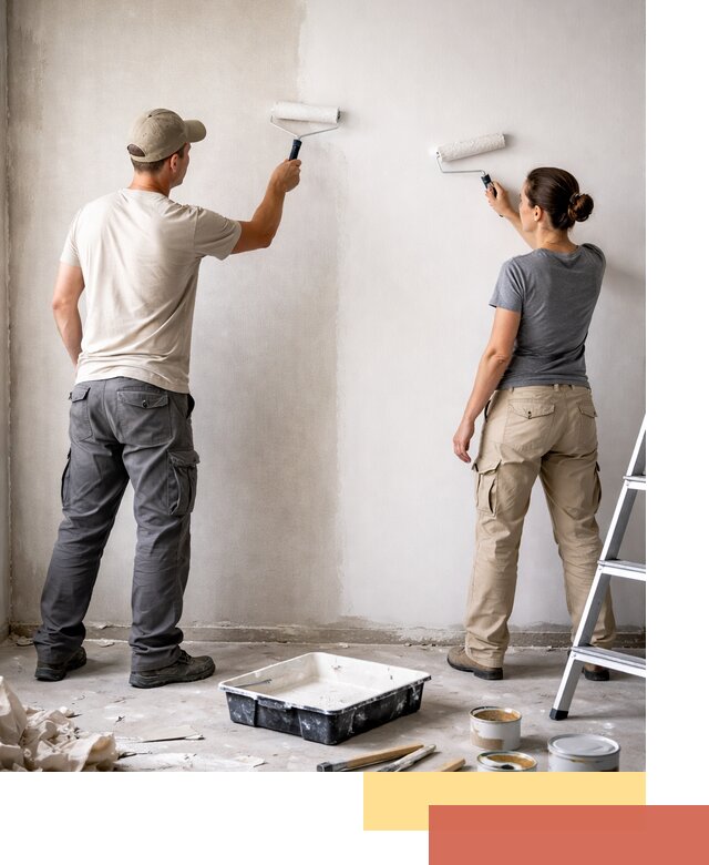 Окраска стен по стеклохолсту в Лесозаводске качественно и долговечно