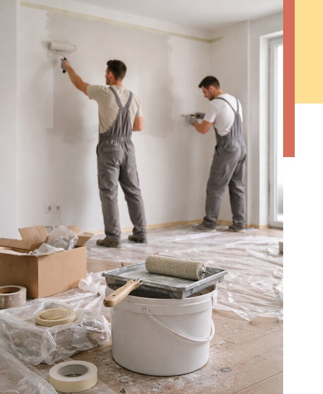 Покраска стен в квартире в Лесозаводске от 2585 руб/м2 — быстро и недорого | ОТДЕЛОЧНИК-Лсз