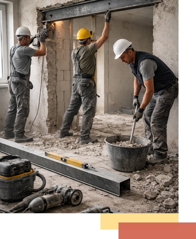 Создание проемов в стенах и несущих конструкциях в Лесозаводске