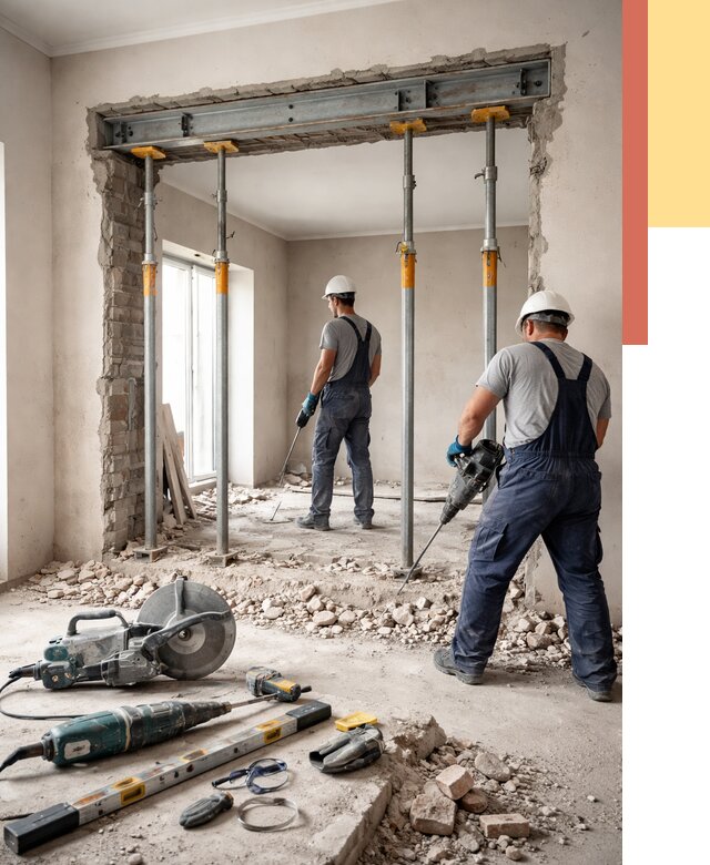 Прорезка проема в стене в Лесозаводске от 4652 руб. — быстро и недорого | ОТДЕЛОЧНИК-Лсз