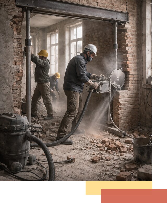 Прорезка проема в стене под дверной или оконный проем в Лесозаводске