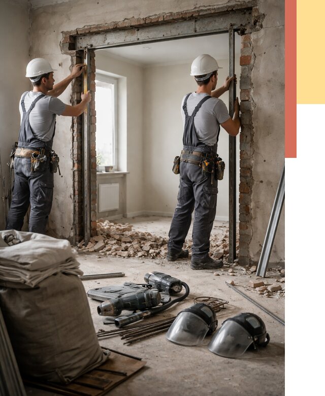 Расширение дверного проема в Лесозаводске от 12923 руб. под ключ | ОТДЕЛОЧНИК-Лсз