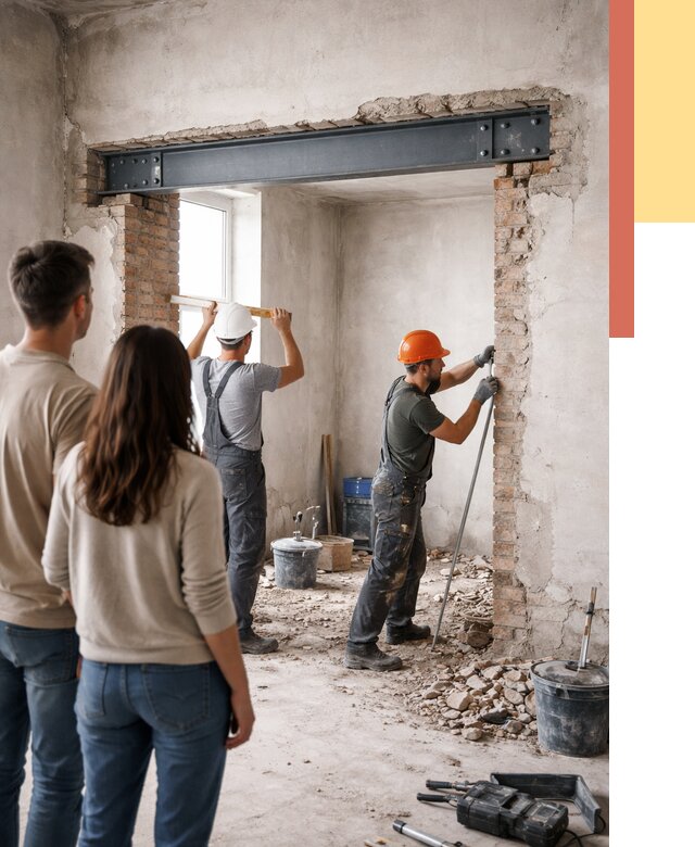 Усиление проема в стене в Лесозаводске от 9821 руб. — усиление дверного проема металлоконструкцией | ОТДЕЛОЧНИК-Лсз