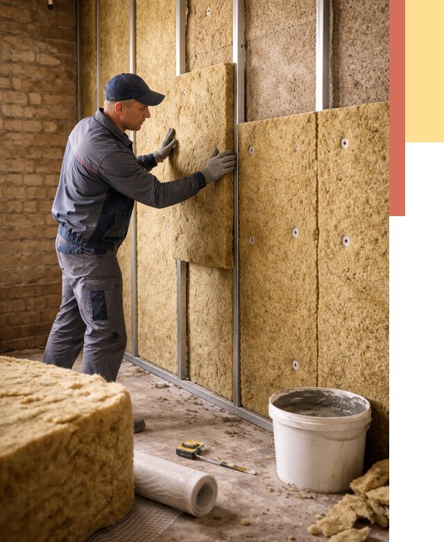 Утепление стен минватой в Лесозаводске от 1396 руб./м2 — недорого и быстро | ОТДЕЛОЧНИК-Лсз