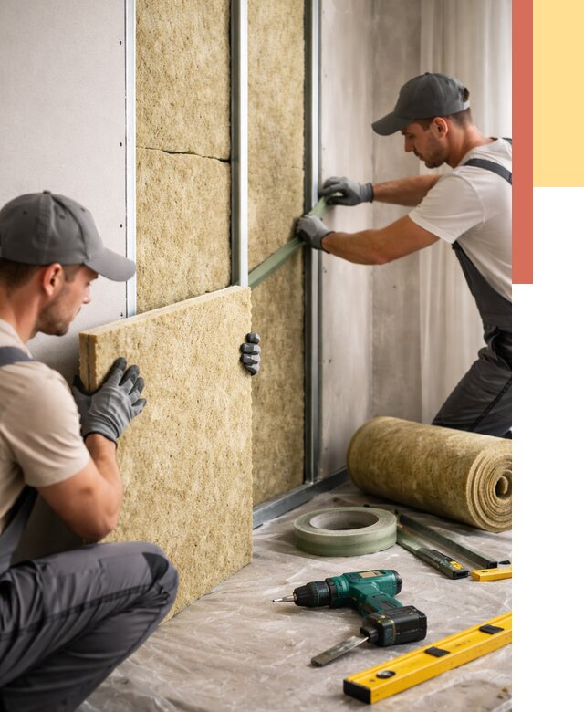 Шумоизоляция стен в Лесозаводске под ключ от 1913 руб. | ОТДЕЛОЧНИК-Лсз