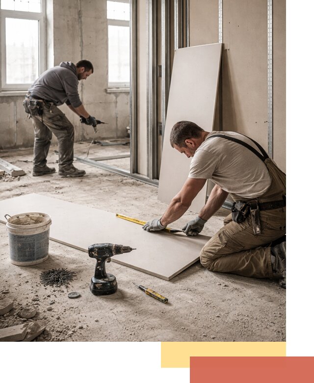 Кладка перегородок из ПГП под ключ в Лесозаводске