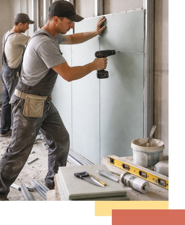 Кладка влагостойких перегородок ПГП в Лесозаводске