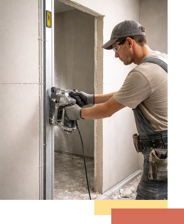 Устройство дверного проема в перегородке в Лесозаводске