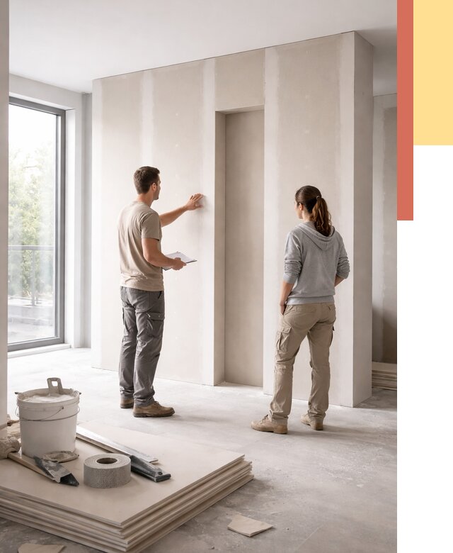 Зонирующая перегородка из гипсокартона в Лесозаводске от 2895 руб. под ключ | ОТДЕЛОЧНИК-Лсз