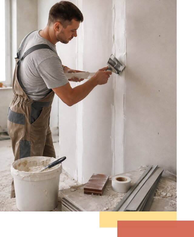 Шпаклевка перегородок из гипсокартона в Лесозаводске качественно и быстро