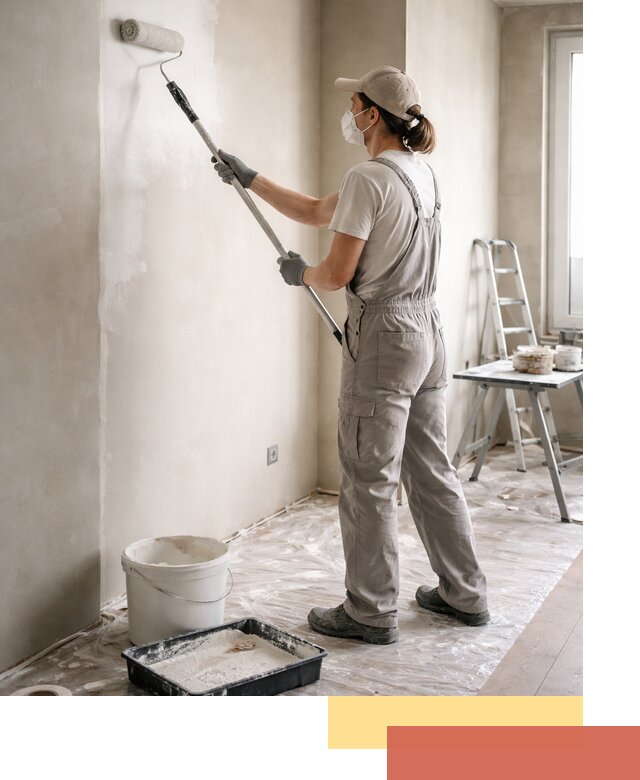 Покраска перегородок из гипсокартона в Лесозаводске качественно и недорого