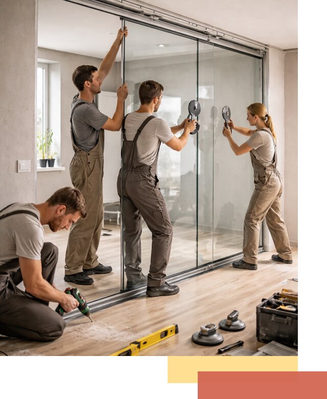 Изготовление стеклянных перегородок на заказ в Лесозаводске