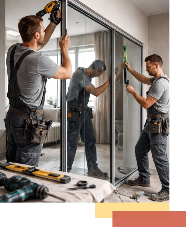 Каркасные стеклянные перегородки под ключ в Лесозаводске