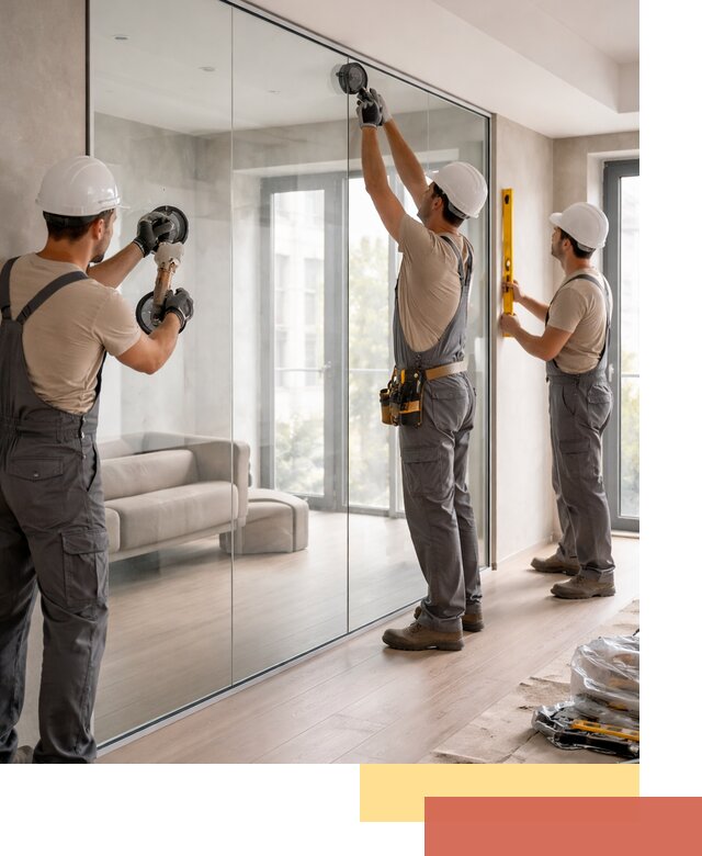 Перегородки из закаленного стекла в Лесозаводске для офисов и квартир