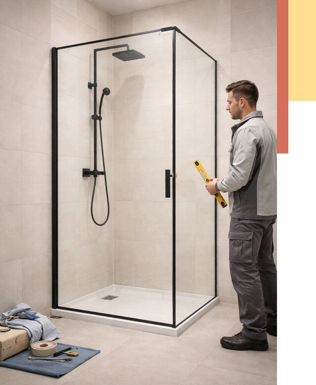 Стеклянные перегородки для душа в Лесозаводске от 12923 руб. | Монтаж под ключ — ОТДЕЛОЧНИК-Лсз